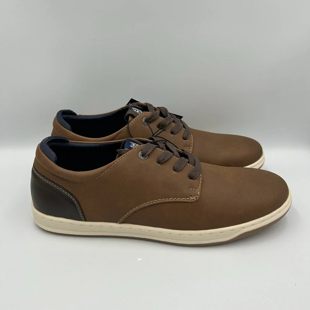 Chaps Men's Matt Derby‎ Lace-Up Casual Dress Comfort Memory Foam Shoes Brown 10